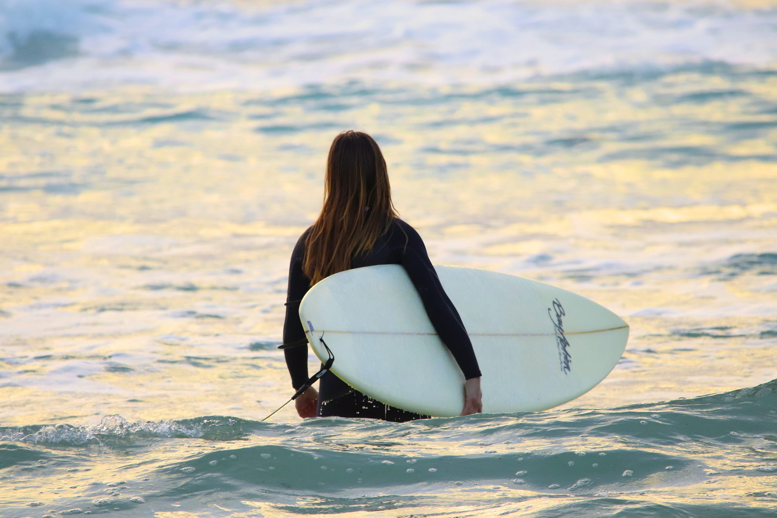 solo female traveling surfing in bali