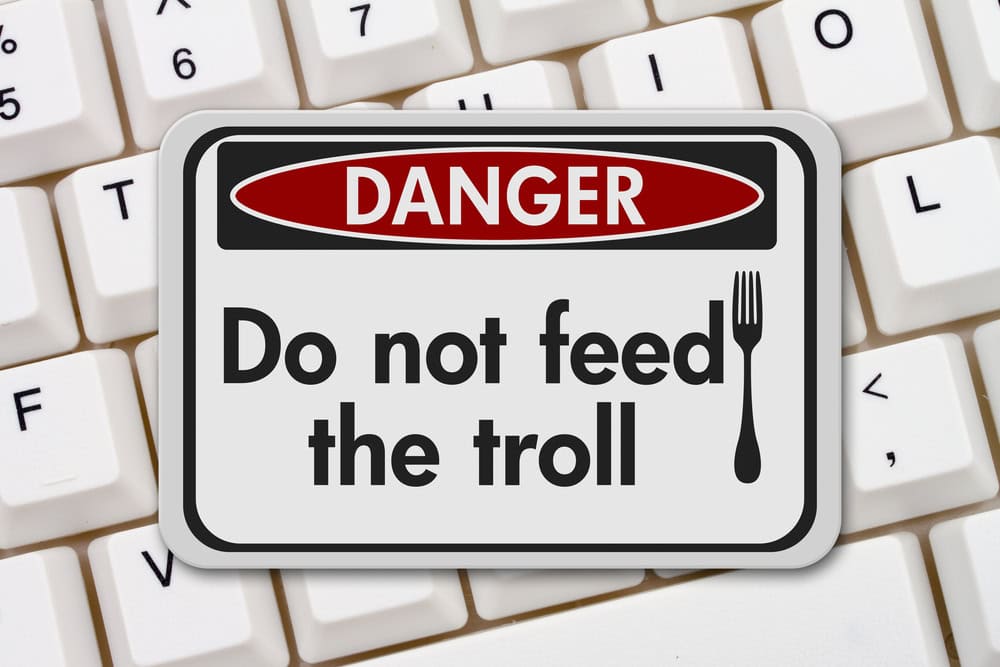 do not feed age trolls sign