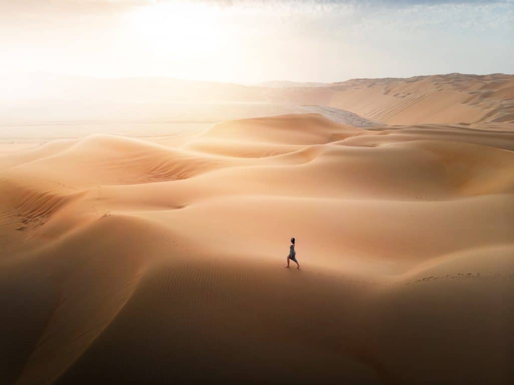 woman alone in the desert