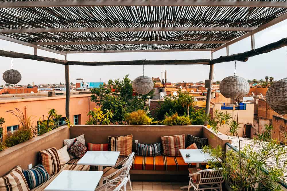 Moroccan rooftop lounge