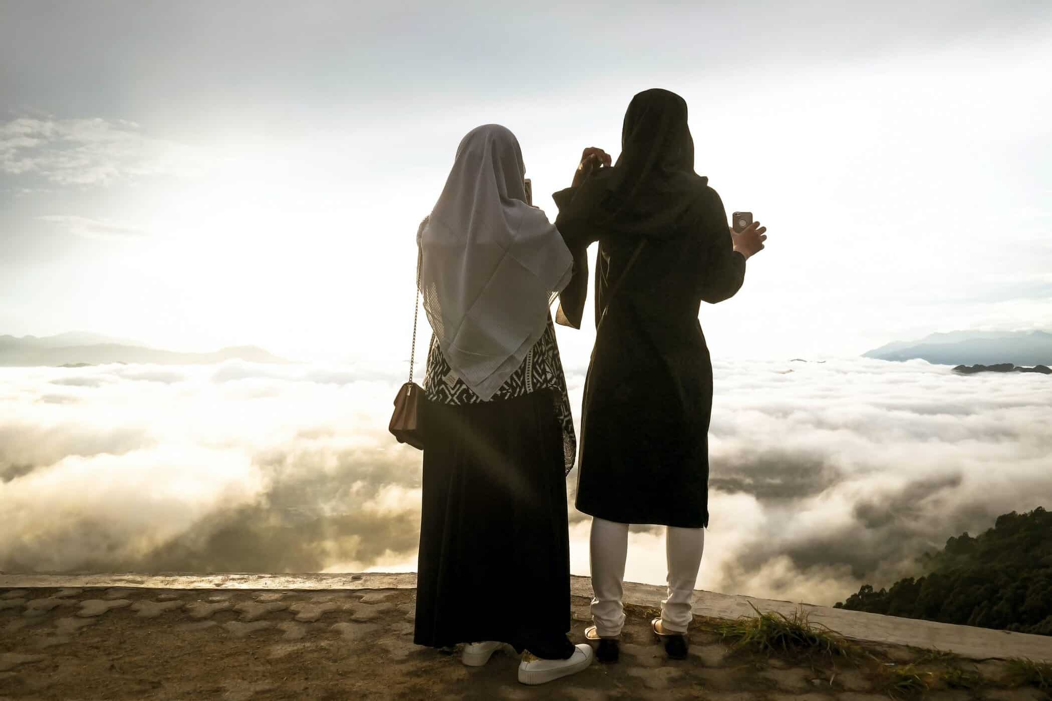 women in modest clothing