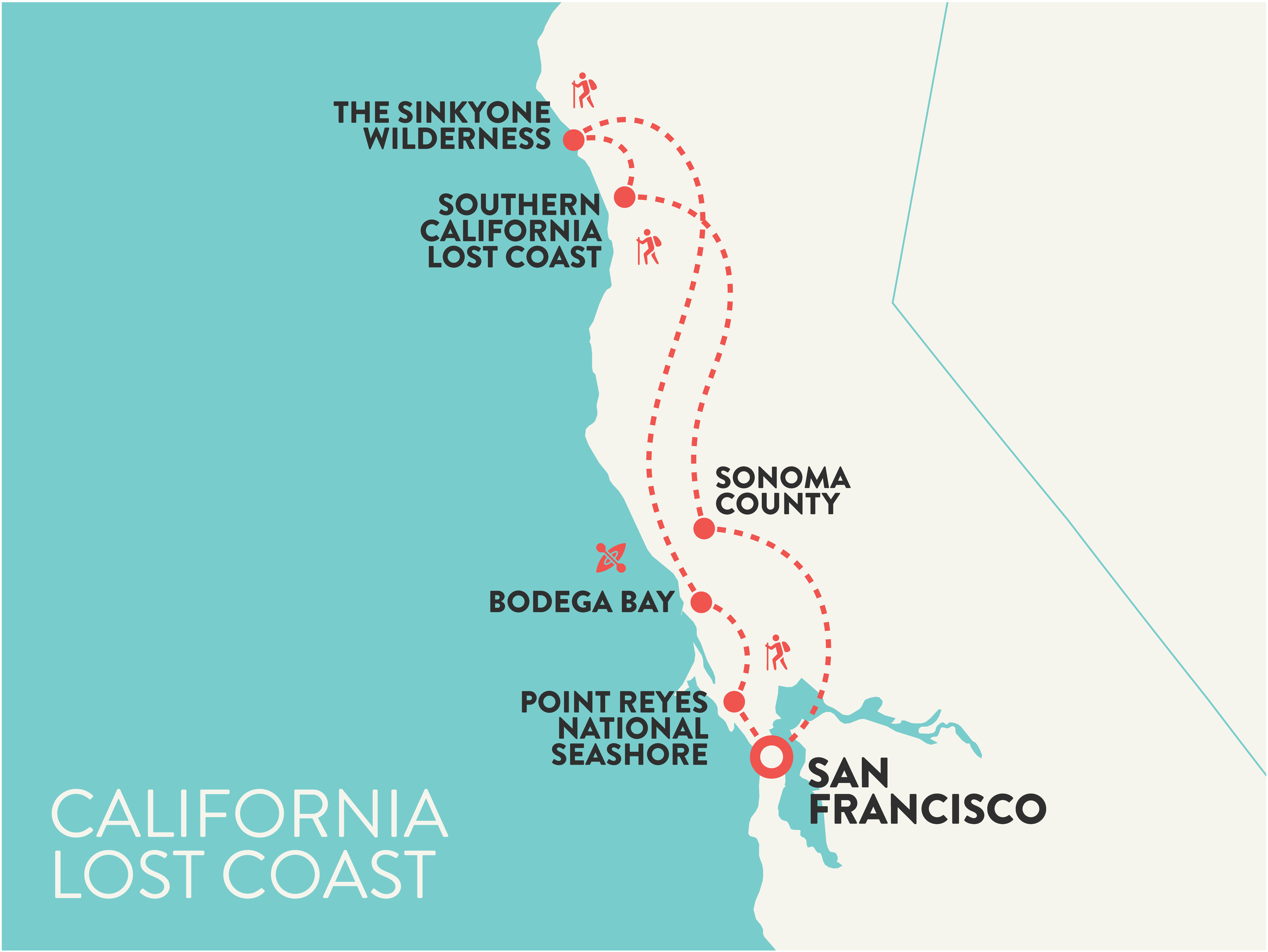 California Lost Coast Map