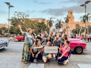old car group photo in Havana