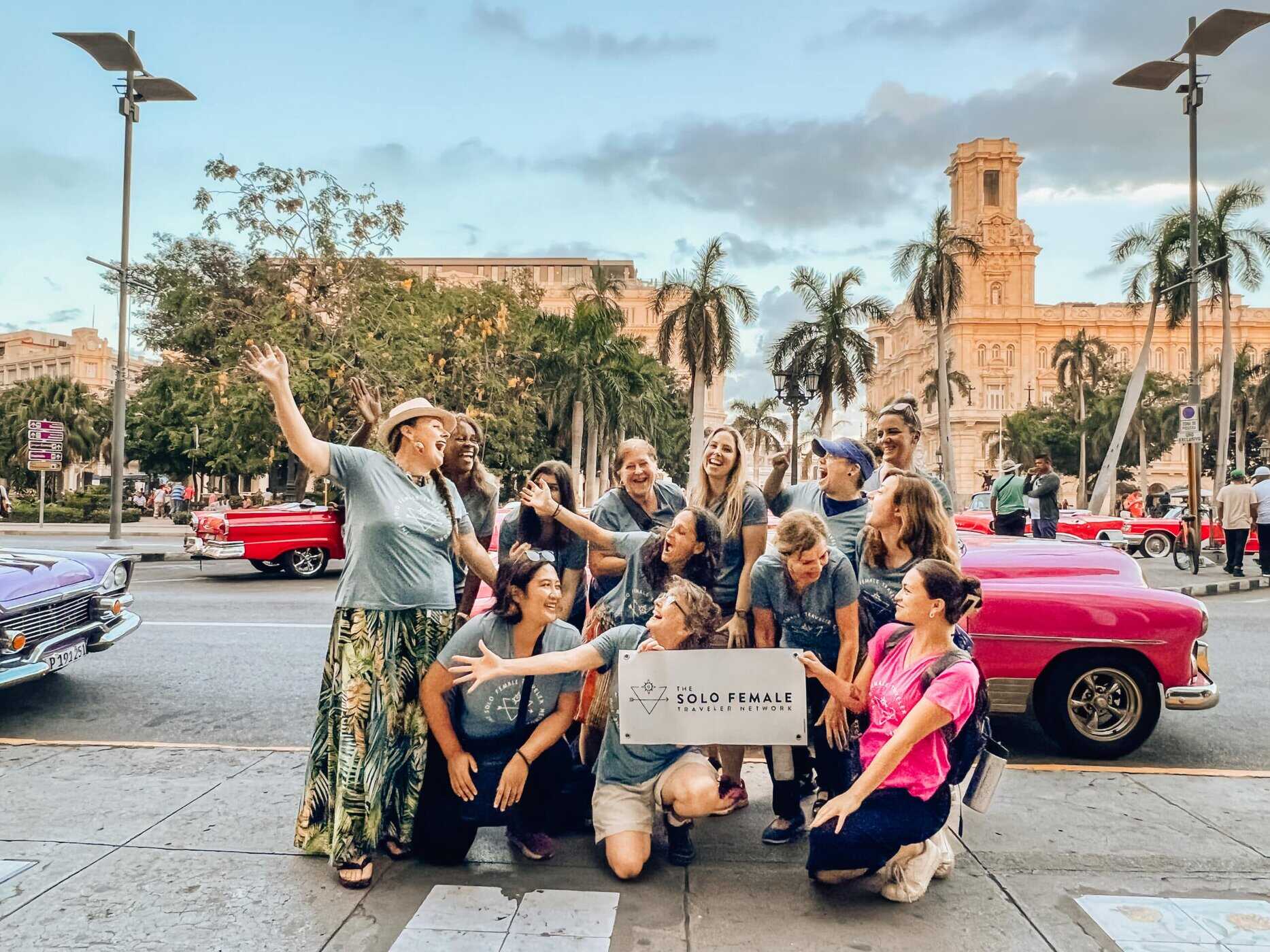 old car group photo in Havana