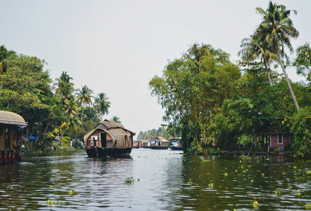 Houseboat in Allepey on women only tour to India and Sri Lanka