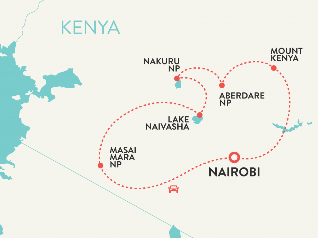 Kenya tour women solo travelers map