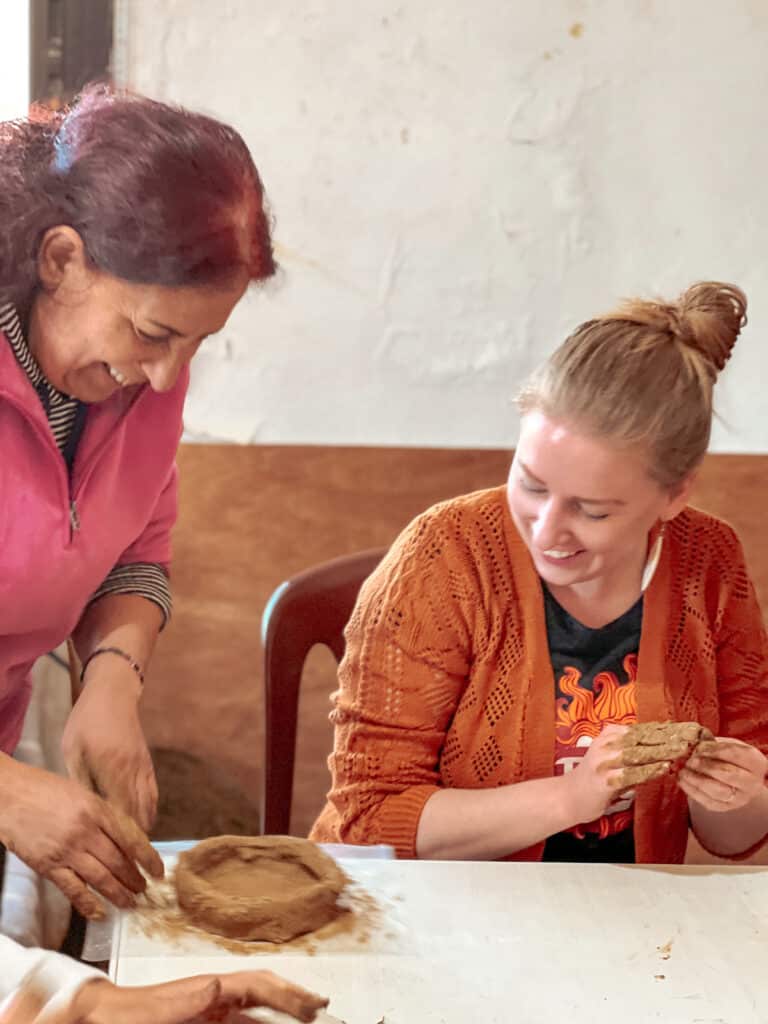 pottery lesson in Lebanon