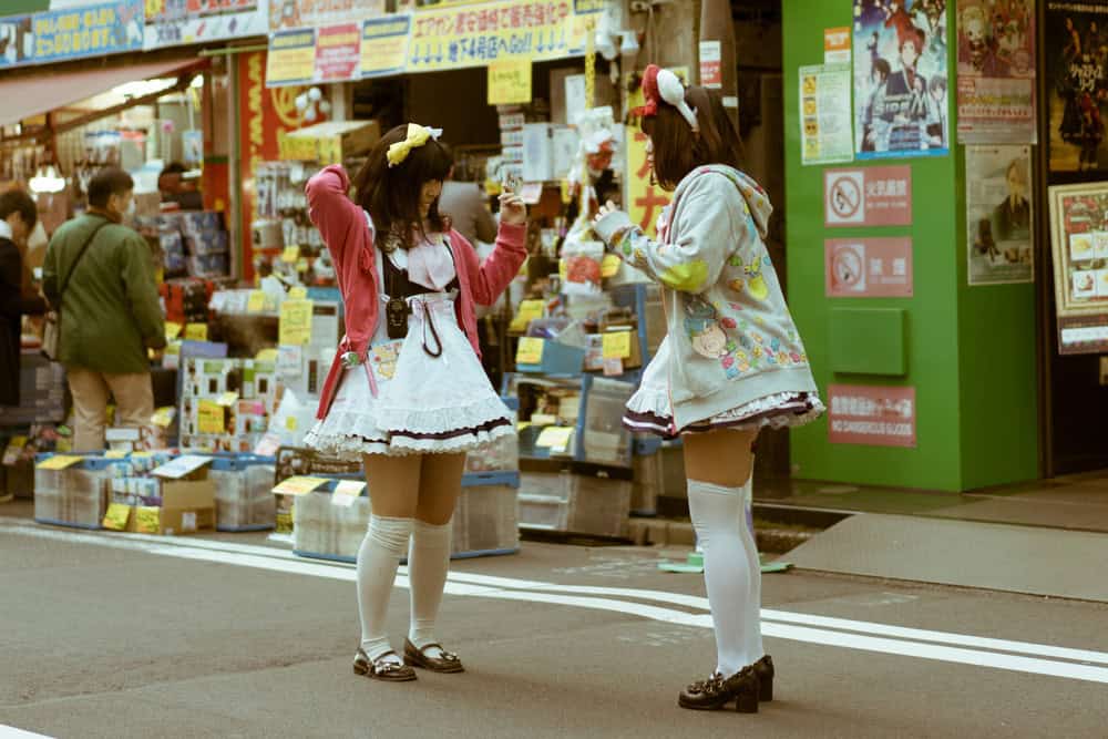 women traveling solo to Japan in Tokyo walking around