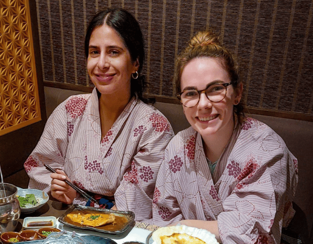 women at ryokan on women only tour in Japan