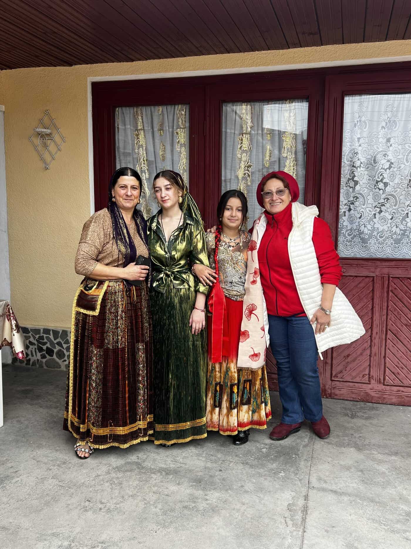 solo female travelers on our women only tour posing with locals