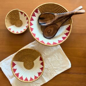 set of three baskets from uganda
