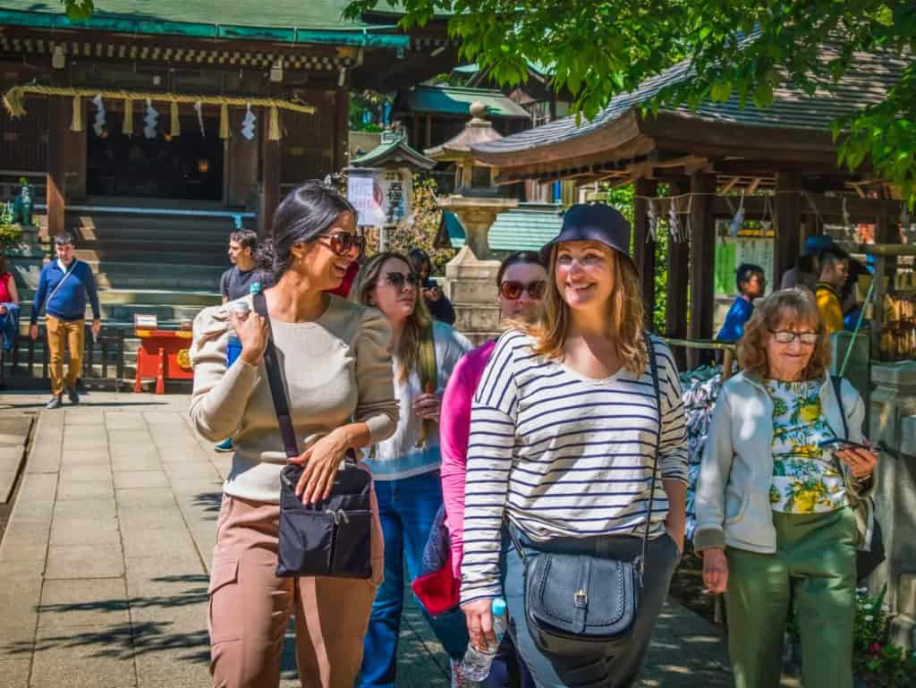 SoFe travelers visiting a shrine in Japan