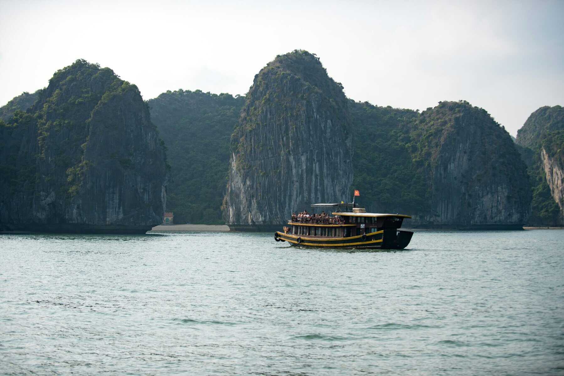 Junk boat on our women-only tour to Vietnam.