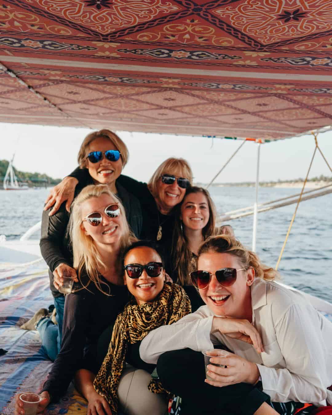 SoFe travelers on a felucca in Egypt
