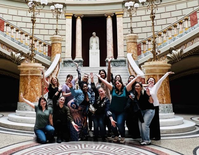 Romania group day 1 women on Bucharest on women only tour of Romania