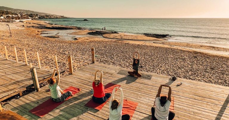 Lebanon yoga class sunset yoga class women only tour Lebanon