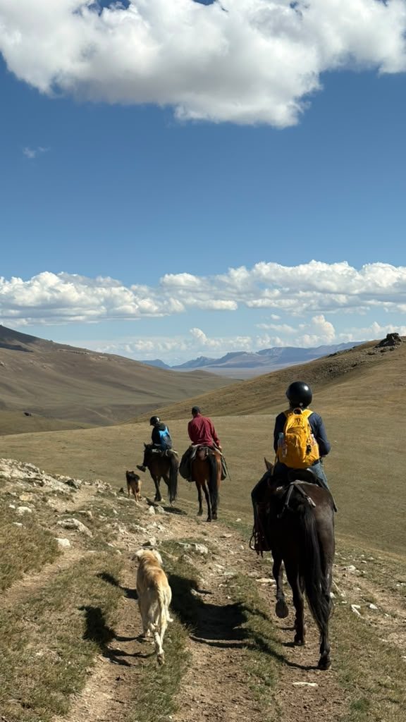 Riding horses in Kyrgyzstan women-only tour