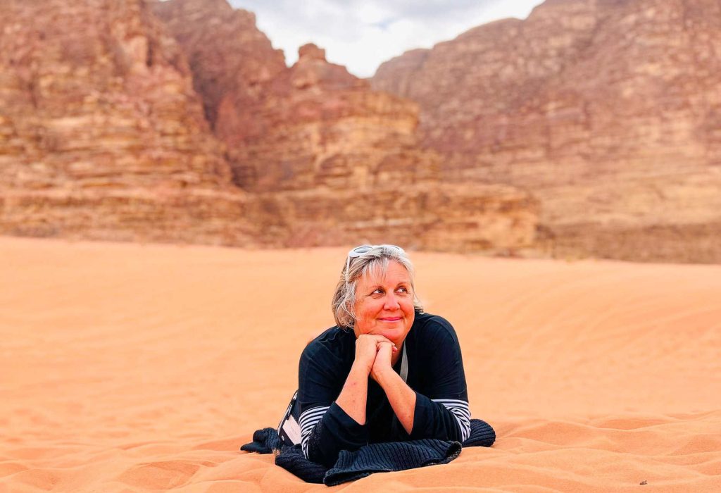 solo female traveler in Jordan desert