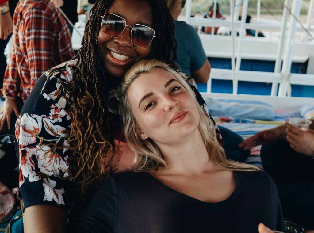 Women happy on a boat Egypt Tour Solo Females