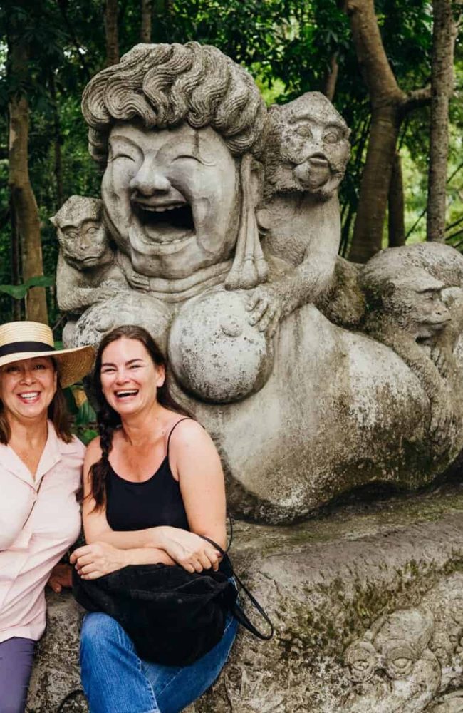 two solo female travelers in bali