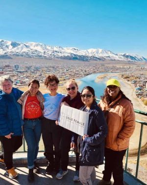 mongolia view with sofe sign