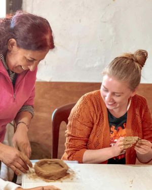 pottery lesson in Lebanon