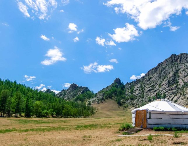 Traditional,Mongolian,Yurt,Called,A,Ger,In,Tourist,Camp,In Traditional,Mongolian,Yurt,Called,A,Ger,In,Tourist,Camp,In