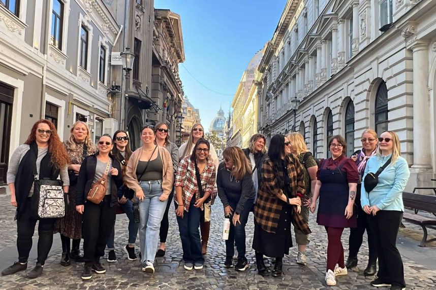 women traveling on a group tour in Romania with The Solo Female Traveler Network