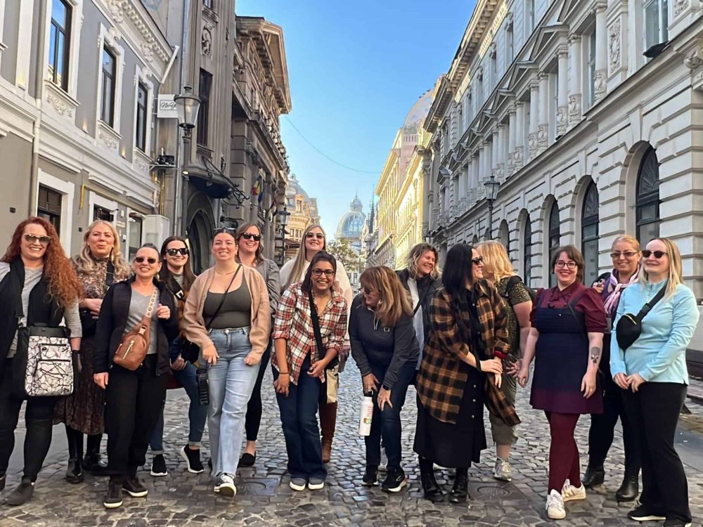 women traveling on a group tour in Romania with The Solo Female Traveler Network